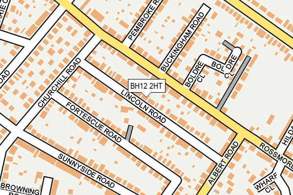 BH12 2HT map - OS OpenMap – Local (Ordnance Survey)