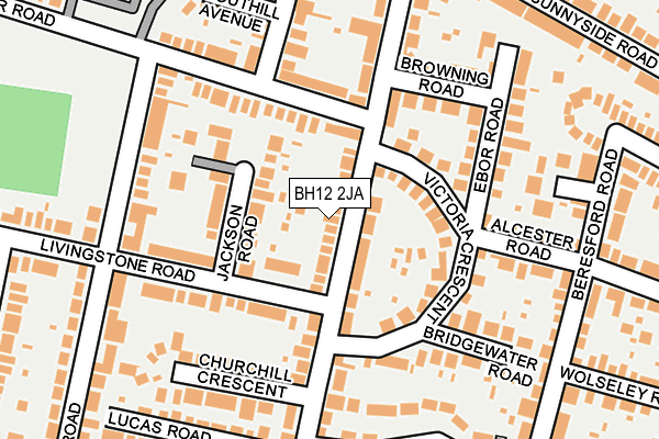 BH12 2JA map - OS OpenMap – Local (Ordnance Survey)