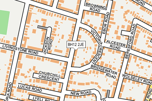 BH12 2JE map - OS OpenMap – Local (Ordnance Survey)