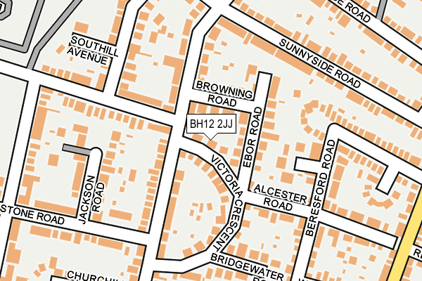 BH12 2JJ map - OS OpenMap – Local (Ordnance Survey)