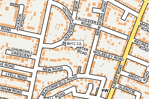 BH12 2JL map - OS OpenMap – Local (Ordnance Survey)