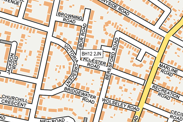 BH12 2JN map - OS OpenMap – Local (Ordnance Survey)