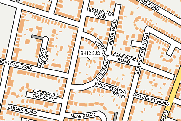 BH12 2JQ map - OS OpenMap – Local (Ordnance Survey)