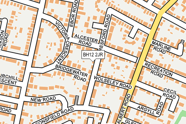 BH12 2JR map - OS OpenMap – Local (Ordnance Survey)