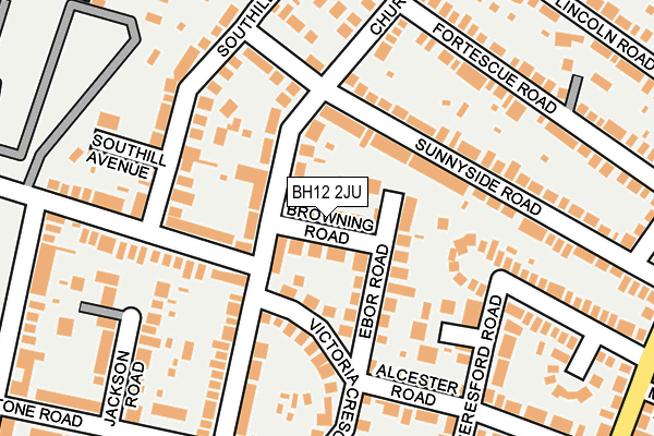BH12 2JU map - OS OpenMap – Local (Ordnance Survey)