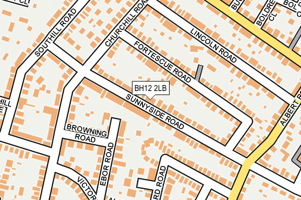 BH12 2LB map - OS OpenMap – Local (Ordnance Survey)