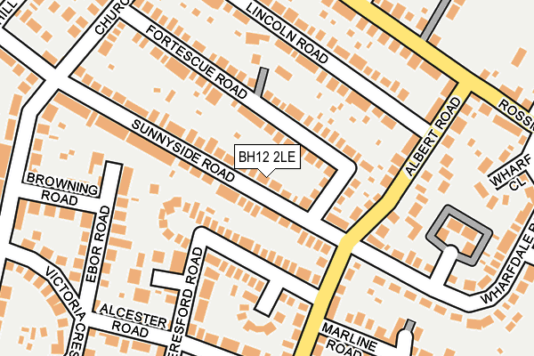 BH12 2LE map - OS OpenMap – Local (Ordnance Survey)
