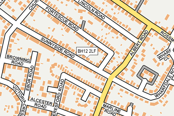 BH12 2LF map - OS OpenMap – Local (Ordnance Survey)