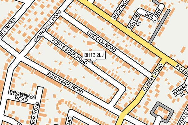 BH12 2LJ map - OS OpenMap – Local (Ordnance Survey)