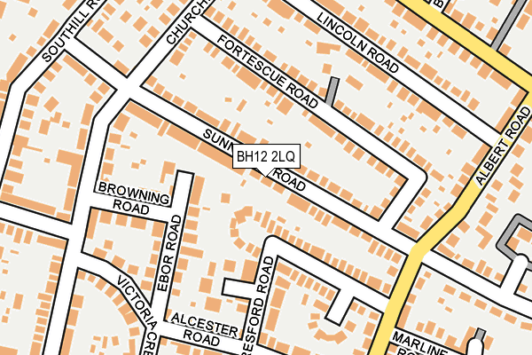 BH12 2LQ map - OS OpenMap – Local (Ordnance Survey)