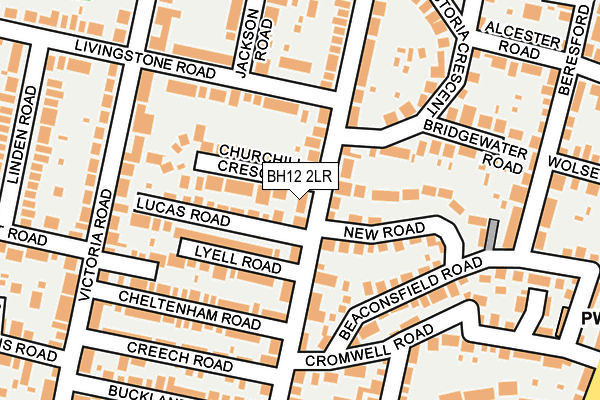 BH12 2LR map - OS OpenMap – Local (Ordnance Survey)