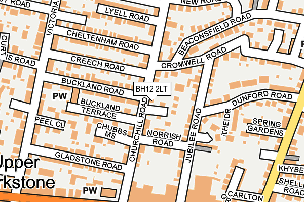 BH12 2LT map - OS OpenMap – Local (Ordnance Survey)
