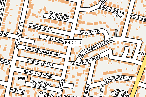 BH12 2LU map - OS OpenMap – Local (Ordnance Survey)