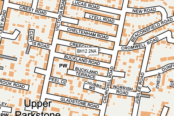 BH12 2NA map - OS OpenMap – Local (Ordnance Survey)