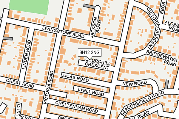 BH12 2NG map - OS OpenMap – Local (Ordnance Survey)