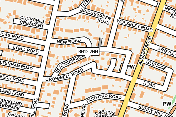 BH12 2NH map - OS OpenMap – Local (Ordnance Survey)
