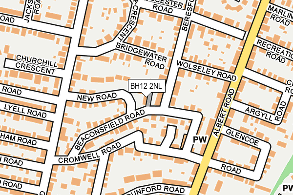 BH12 2NL map - OS OpenMap – Local (Ordnance Survey)