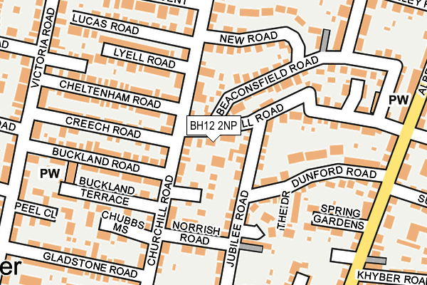 BH12 2NP map - OS OpenMap – Local (Ordnance Survey)