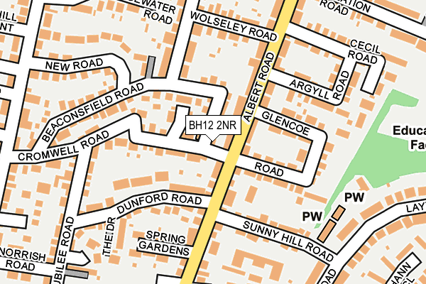 BH12 2NR map - OS OpenMap – Local (Ordnance Survey)