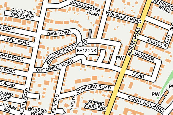 BH12 2NS map - OS OpenMap – Local (Ordnance Survey)