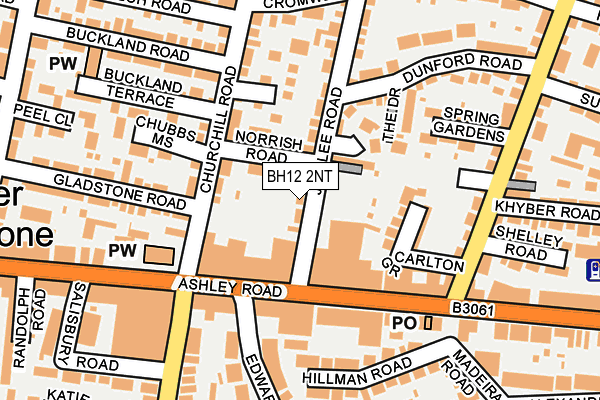 BH12 2NT map - OS OpenMap – Local (Ordnance Survey)