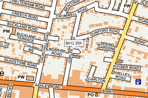 BH12 2NX map - OS OpenMap – Local (Ordnance Survey)