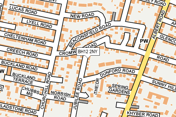 BH12 2NY map - OS OpenMap – Local (Ordnance Survey)