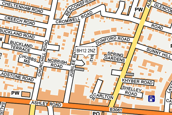 BH12 2NZ map - OS OpenMap – Local (Ordnance Survey)