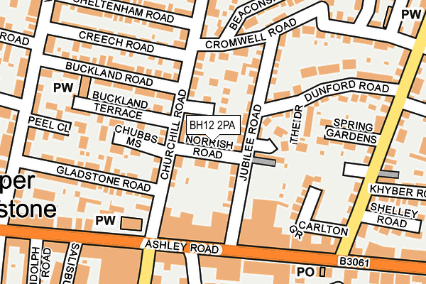 BH12 2PA map - OS OpenMap – Local (Ordnance Survey)