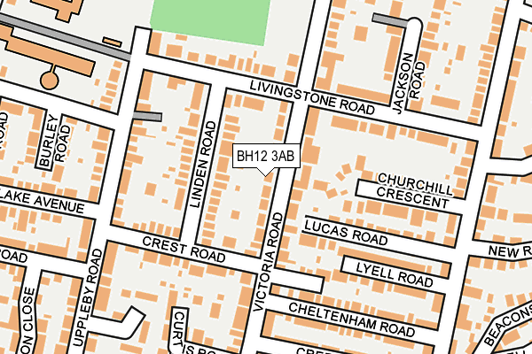 BH12 3AB map - OS OpenMap – Local (Ordnance Survey)