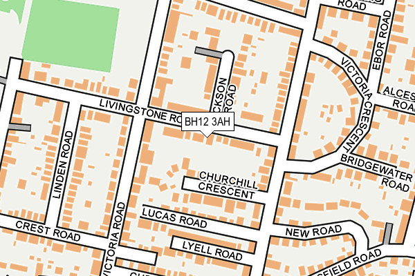 BH12 3AH map - OS OpenMap – Local (Ordnance Survey)