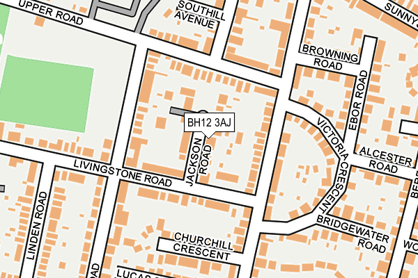 BH12 3AJ map - OS OpenMap – Local (Ordnance Survey)