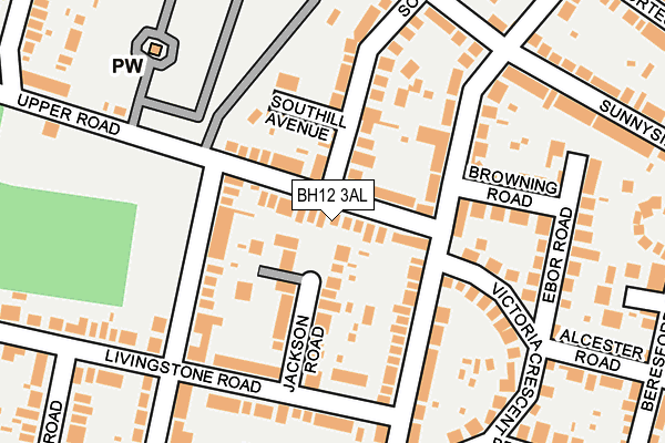 BH12 3AL map - OS OpenMap – Local (Ordnance Survey)