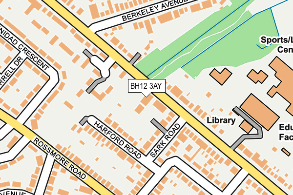BH12 3AY map - OS OpenMap – Local (Ordnance Survey)