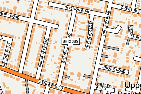 BH12 3BG map - OS OpenMap – Local (Ordnance Survey)