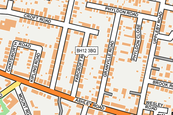 BH12 3BQ map - OS OpenMap – Local (Ordnance Survey)
