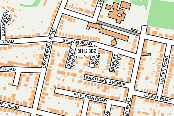 BH12 3BZ map - OS OpenMap – Local (Ordnance Survey)