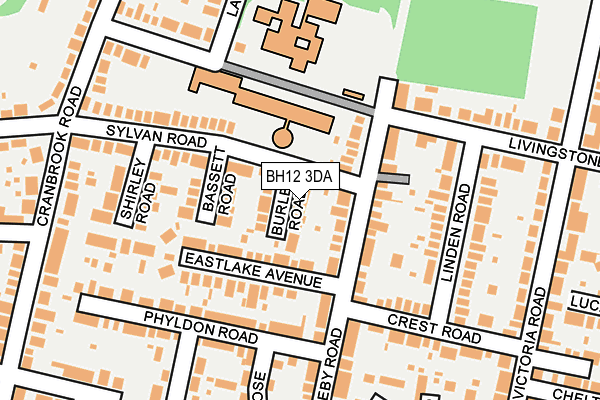 BH12 3DA map - OS OpenMap – Local (Ordnance Survey)