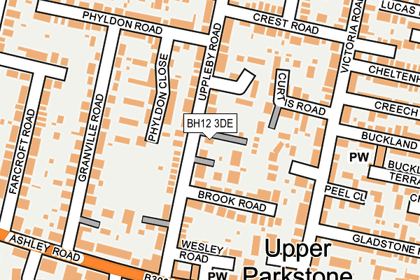 BH12 3DE map - OS OpenMap – Local (Ordnance Survey)
