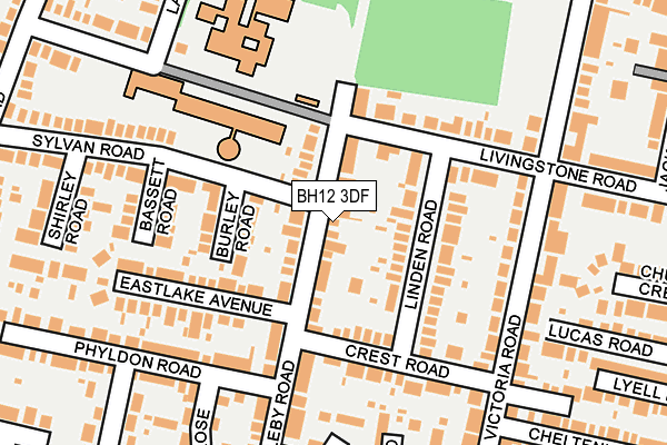 BH12 3DF map - OS OpenMap – Local (Ordnance Survey)