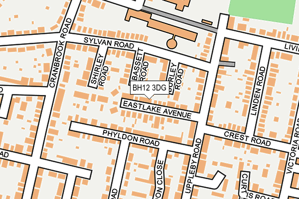 BH12 3DG map - OS OpenMap – Local (Ordnance Survey)