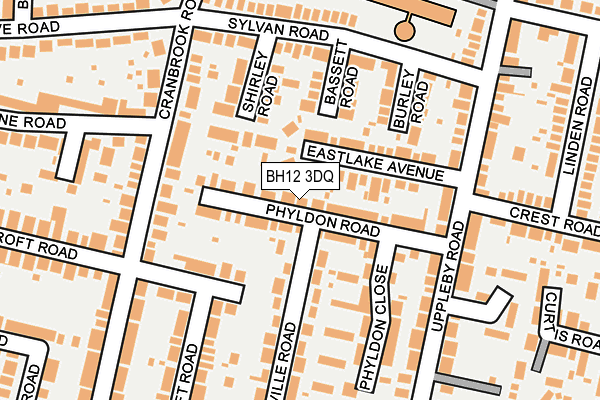 BH12 3DQ map - OS OpenMap – Local (Ordnance Survey)