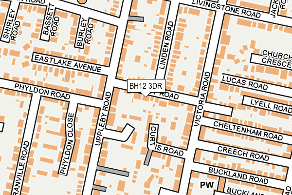 BH12 3DR map - OS OpenMap – Local (Ordnance Survey)