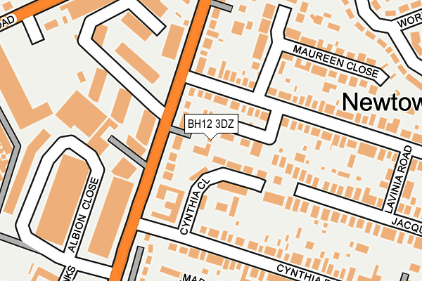 BH12 3DZ map - OS OpenMap – Local (Ordnance Survey)
