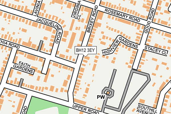 BH12 3EY map - OS OpenMap – Local (Ordnance Survey)