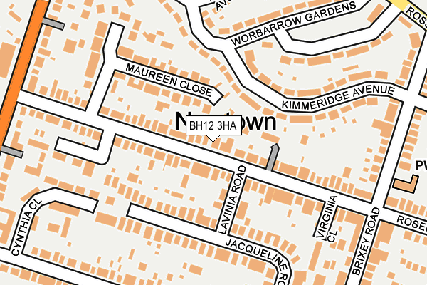 BH12 3HA map - OS OpenMap – Local (Ordnance Survey)