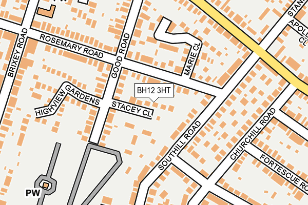 BH12 3HT map - OS OpenMap – Local (Ordnance Survey)