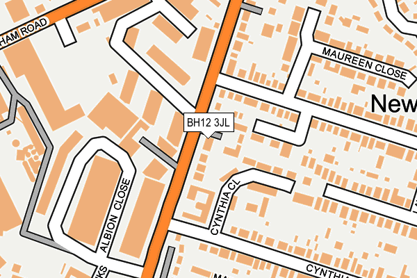 BH12 3JL map - OS OpenMap – Local (Ordnance Survey)