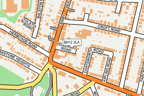 BH12 3LA map - OS OpenMap – Local (Ordnance Survey)