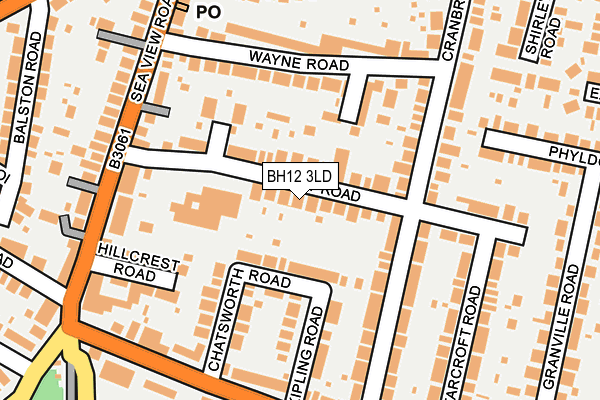 BH12 3LD map - OS OpenMap – Local (Ordnance Survey)